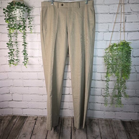 LAUREN RALPH LAUREN MENS KHAKI COLOR CASUAL DRESS STRAIGHT LEG PANT SIZE 33X32 - Picture 1 of 7